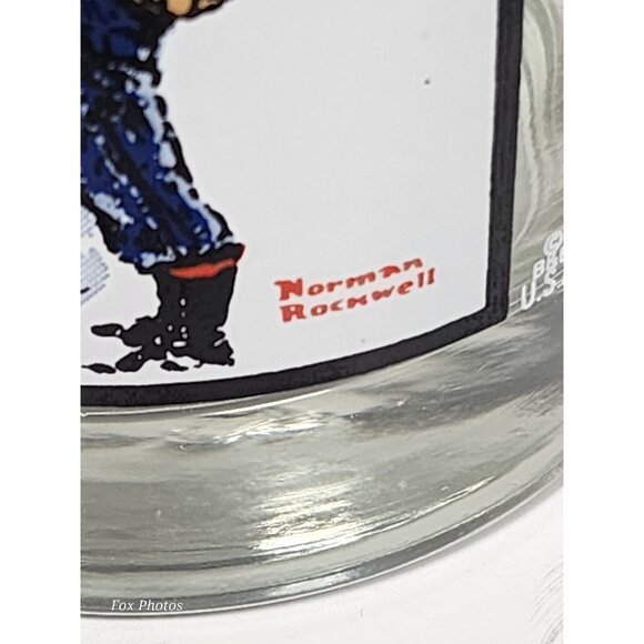 Norman Rockwell 1979 Arby's Pepsi Collector Series Glass Snow Sculpturing 1952 - Picture 9 of 9